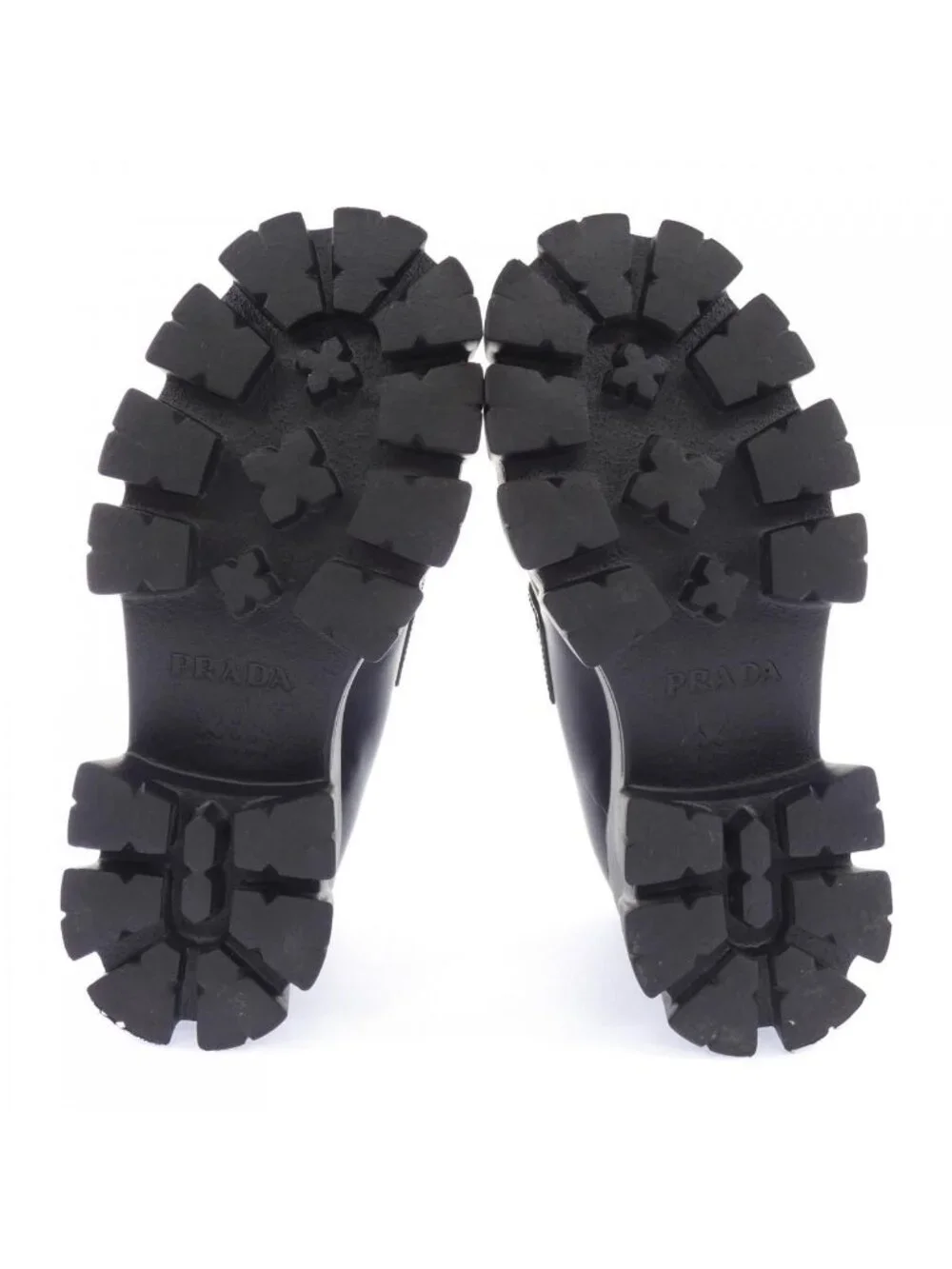 Prada Monolith Loafers Triangle Logo Shoes